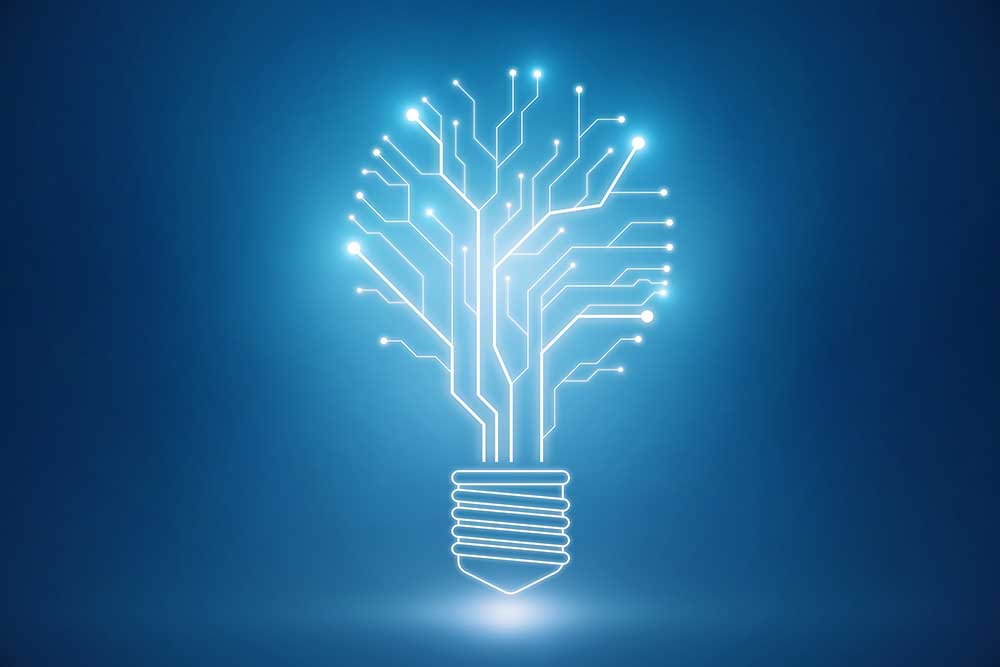 concetto di idea con lampadina